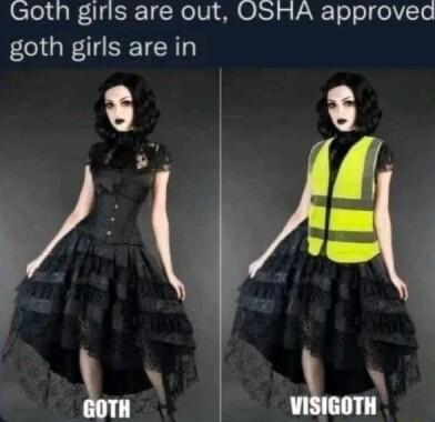 Goth giris are out OSHA approved goth girls are in