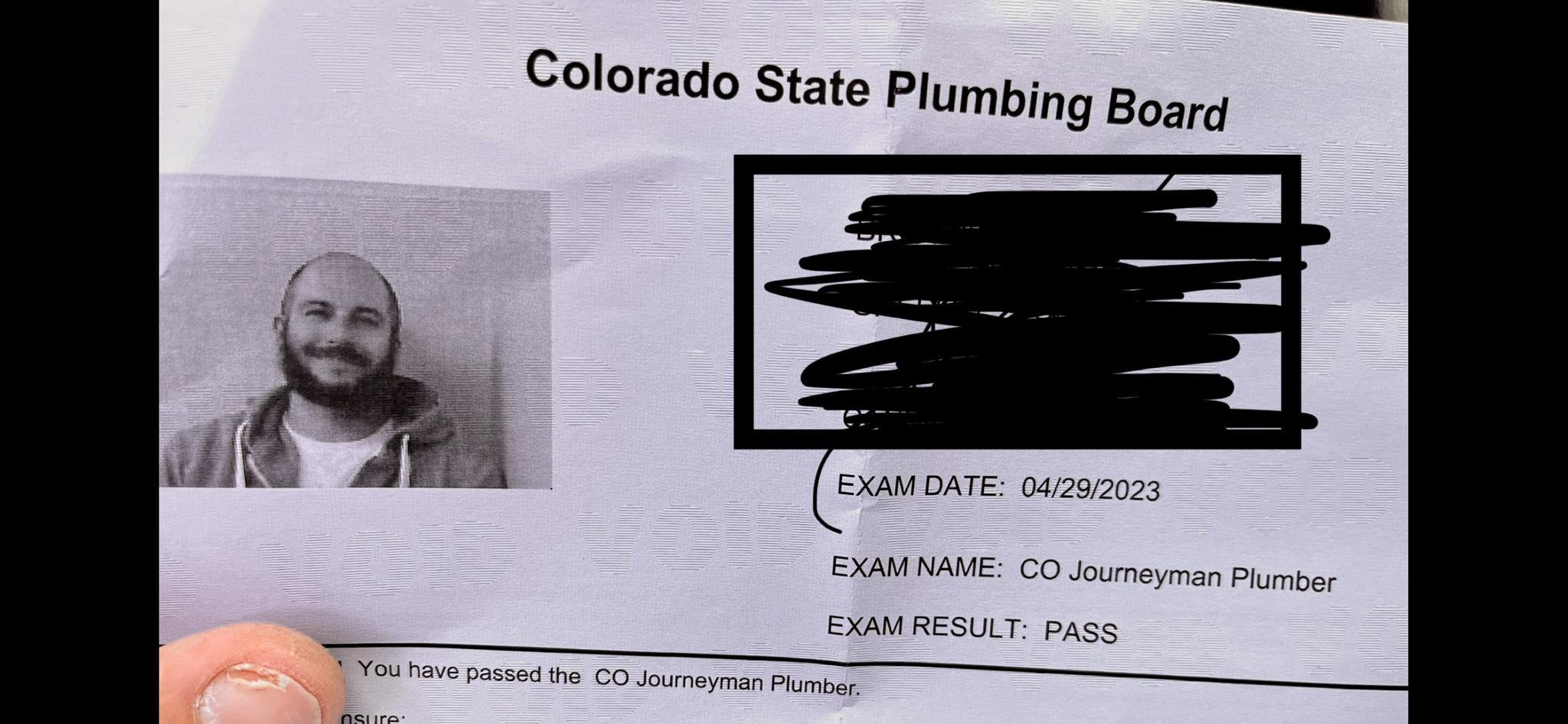 Colorado State Plumbing Boarg