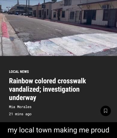 LOCAL NEWS BETN LV GTEL R GRS VELUEPZL AT ETT underway Mia Morales PANUTERTY my local town making me proud