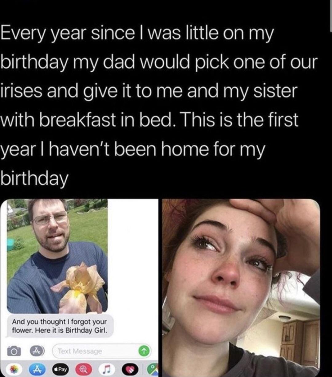 Every year since was little on my ollgiale VAN Ao ETo RNYeTH o Nollol el lN o Hol g EESE R Nia el InASS Clg with breakfast in bed This is the first year havent been home for my
