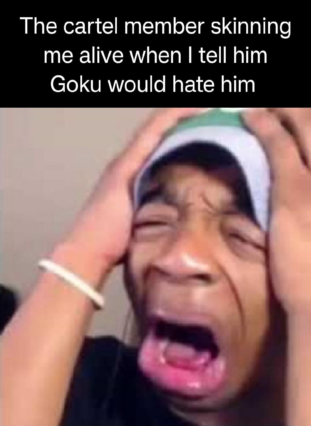 The cartel member skinning IMCEUVCR TR R Y N i Goku would hate him