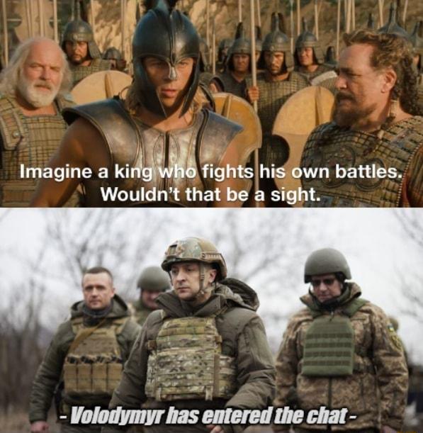 Imagine a kirwg fightshis own battles Wouldnt that be a sight Volodymyr has entered the chat