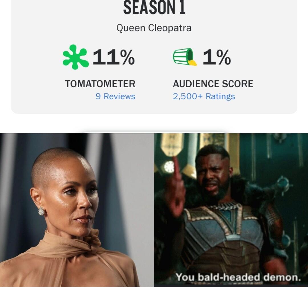 SEASUN 1 Queen Cleopatra KR11 1 TOMATOMETER AUDIENCE SCORE You bald headed demon