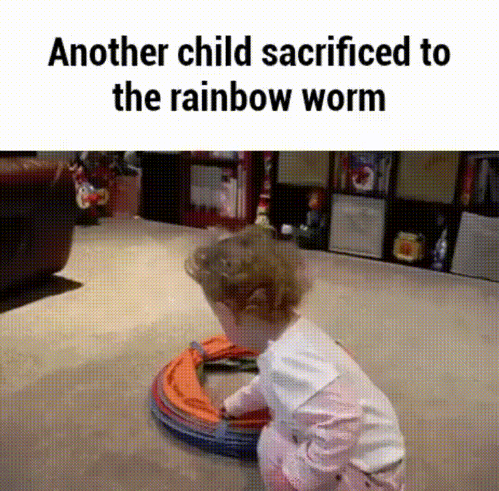Another child sacrificed to the rainbow worm