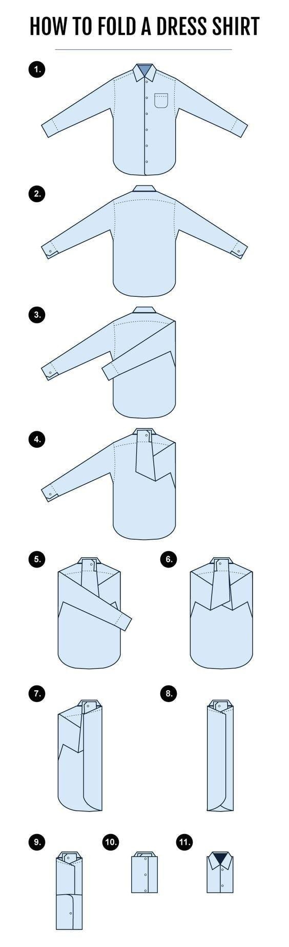 HOW TO FOLD A DRESS SHIRT BOWS N TIES