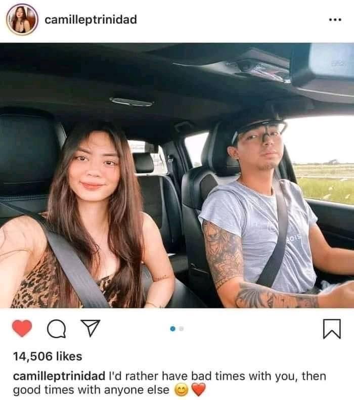 camilleptrinidad 14506 likes camilleptrinidad Id rather have bad times with you then good times with anyone else
