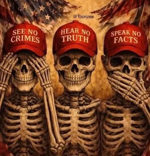 SEE NO CRIMES HEAR NO TRUTH SPEAK NO FACTS @Toonzee