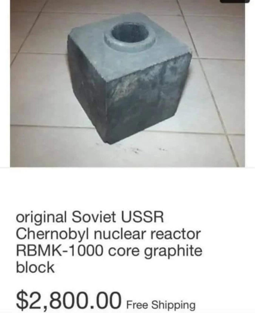 original Soviet USSR Chernobyl nuclear reactor RBMK 1000 core graphite block 280000 Free Shipping