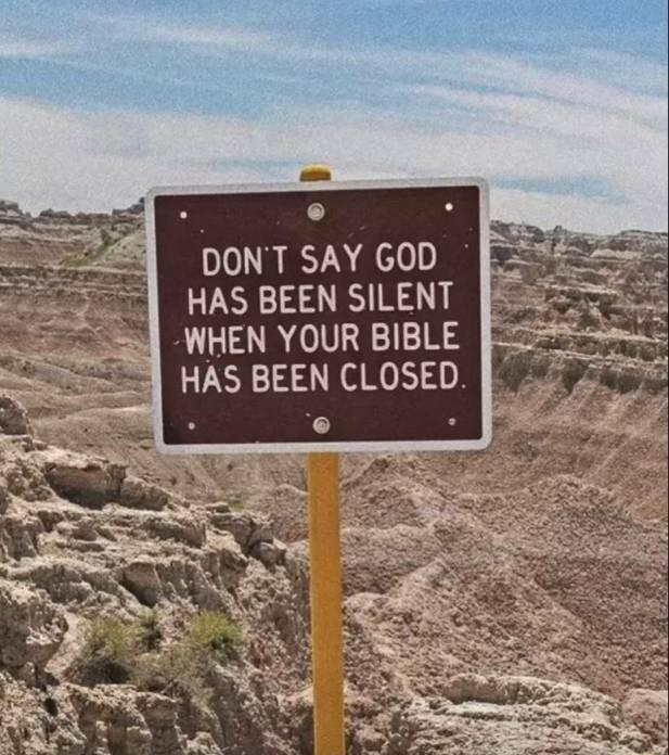 DONT SAY GOD HAS BEEN SILENT HAS BEEN CLOSED