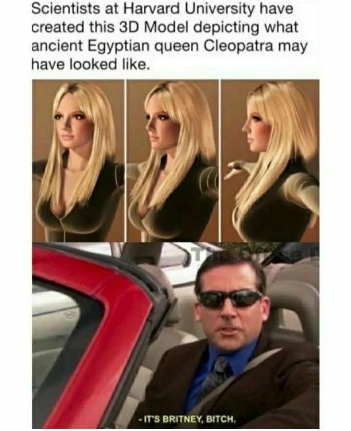Scientists at Harvard University have created this 3D Model depicting what ancient Egyptian queen Cleopatra may have looked like ITS BRITNEY BITCH