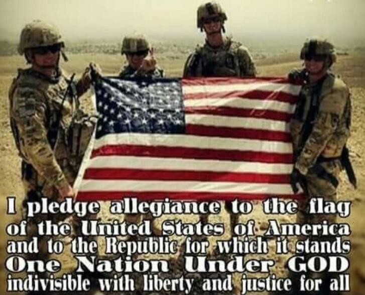I pledge allegiance to the flag of the United States of America and to the Republic for which it stands One Nation Under GOD indivisible with liberty and justice for all