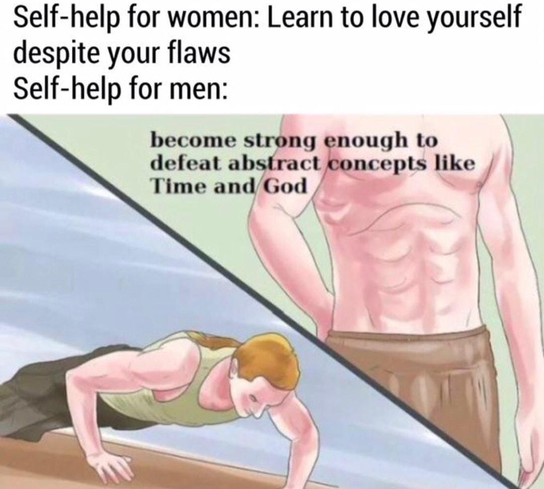 Self help for women Learn to love yourself despite your flaws Self help for men