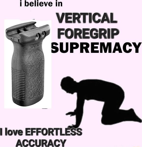 i believe In VERTICAL FOREGRIP SUPREMACY love EFFO ACCURACY