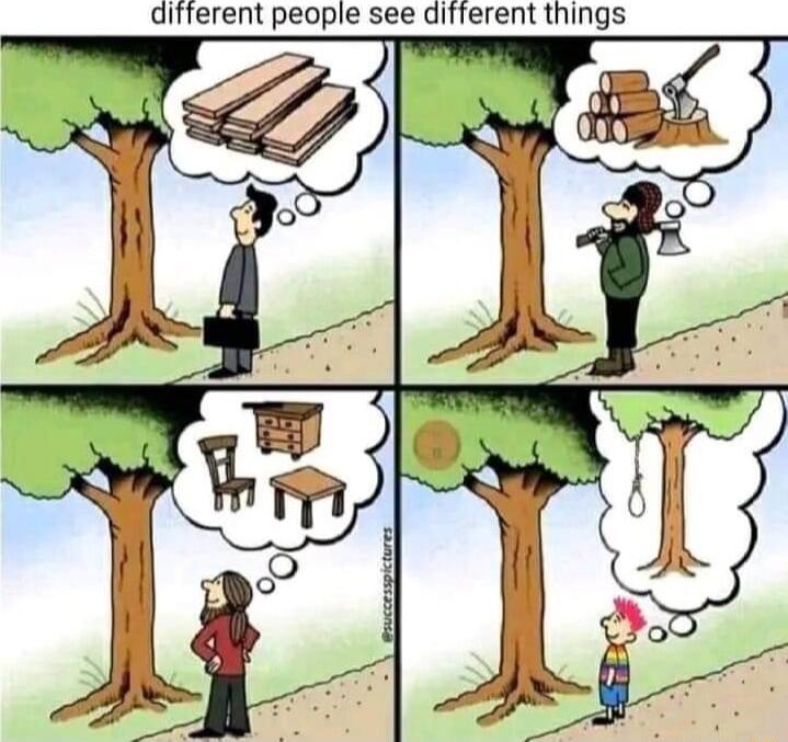 different people see different things