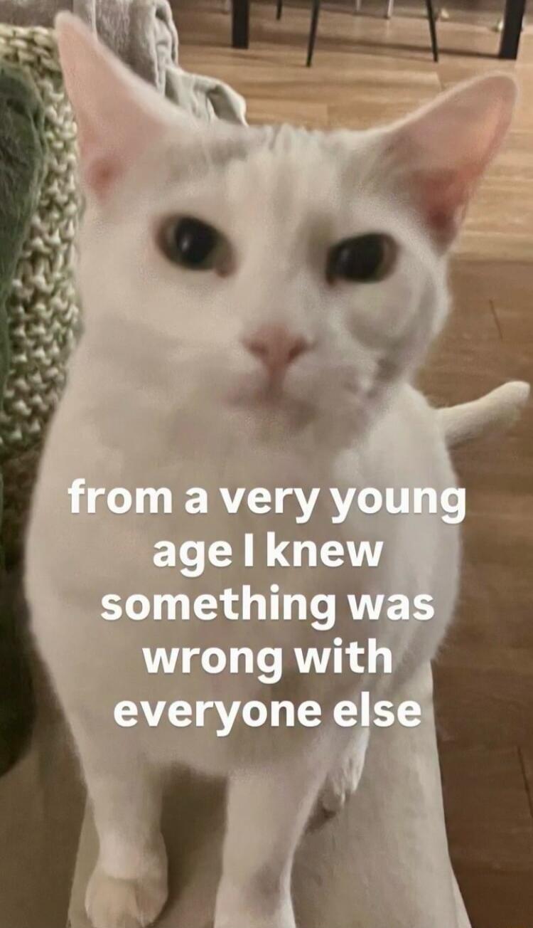 from a very young age I knew something was wrong with everyone else