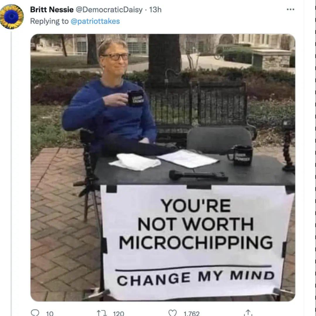 Britt Nessie DemocraticDaisy 13h e Replying to YOURE NOT WORTH MICROCHIPPING CHANGE MY MIND