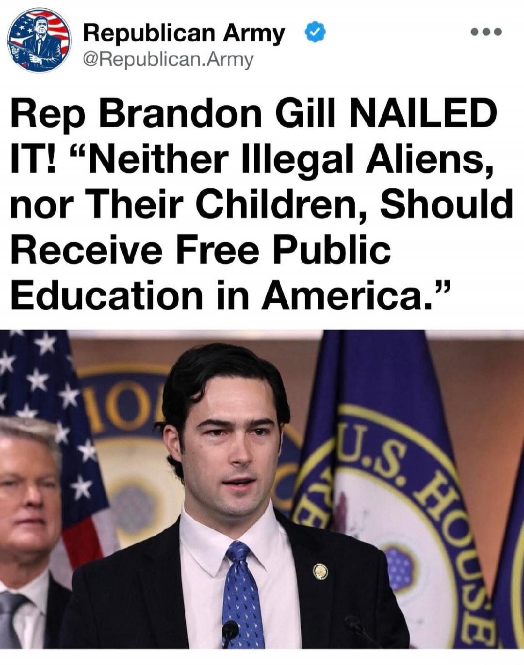 Republican Army @Republican.Army Rep Brandon Gill NAILED IT! 