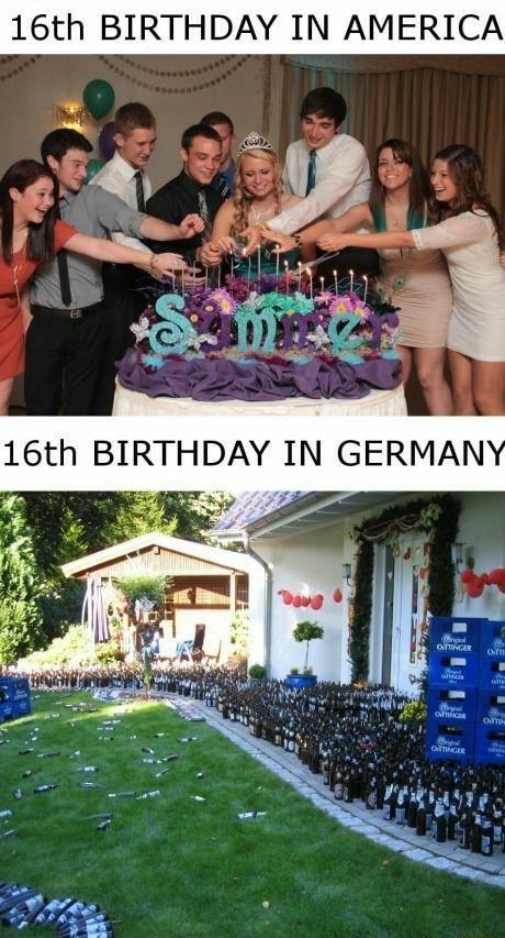 16th BIRTHDAY IN AMERICA 16th BIRTHDAY IN GERMAN S