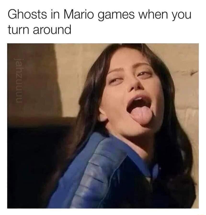 Ghosts in Mario games when you turn around