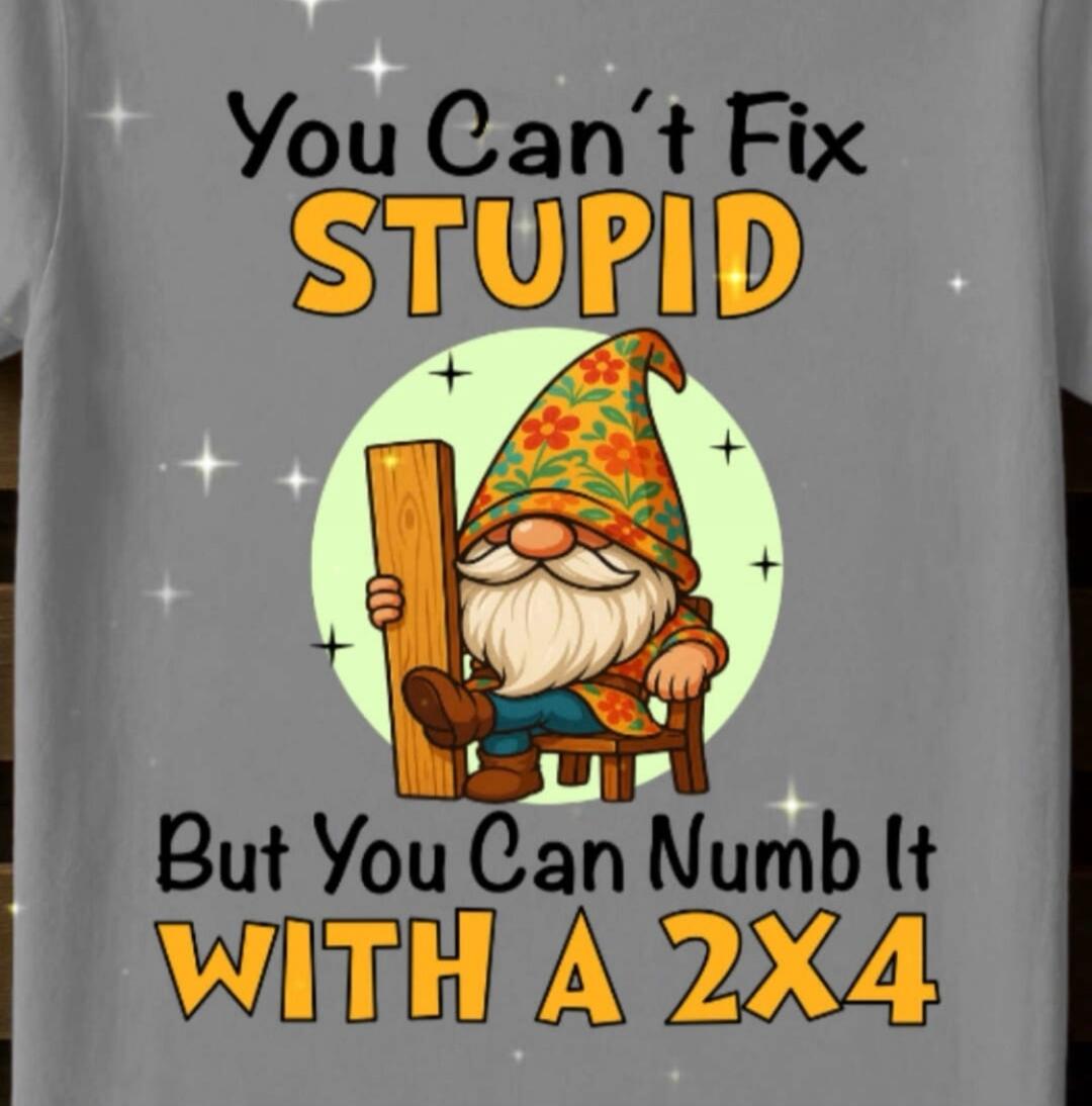 You Can't Fix STUPID But You Can Numb It WITH A 2X4