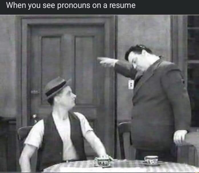 When you see pronouns on a resume