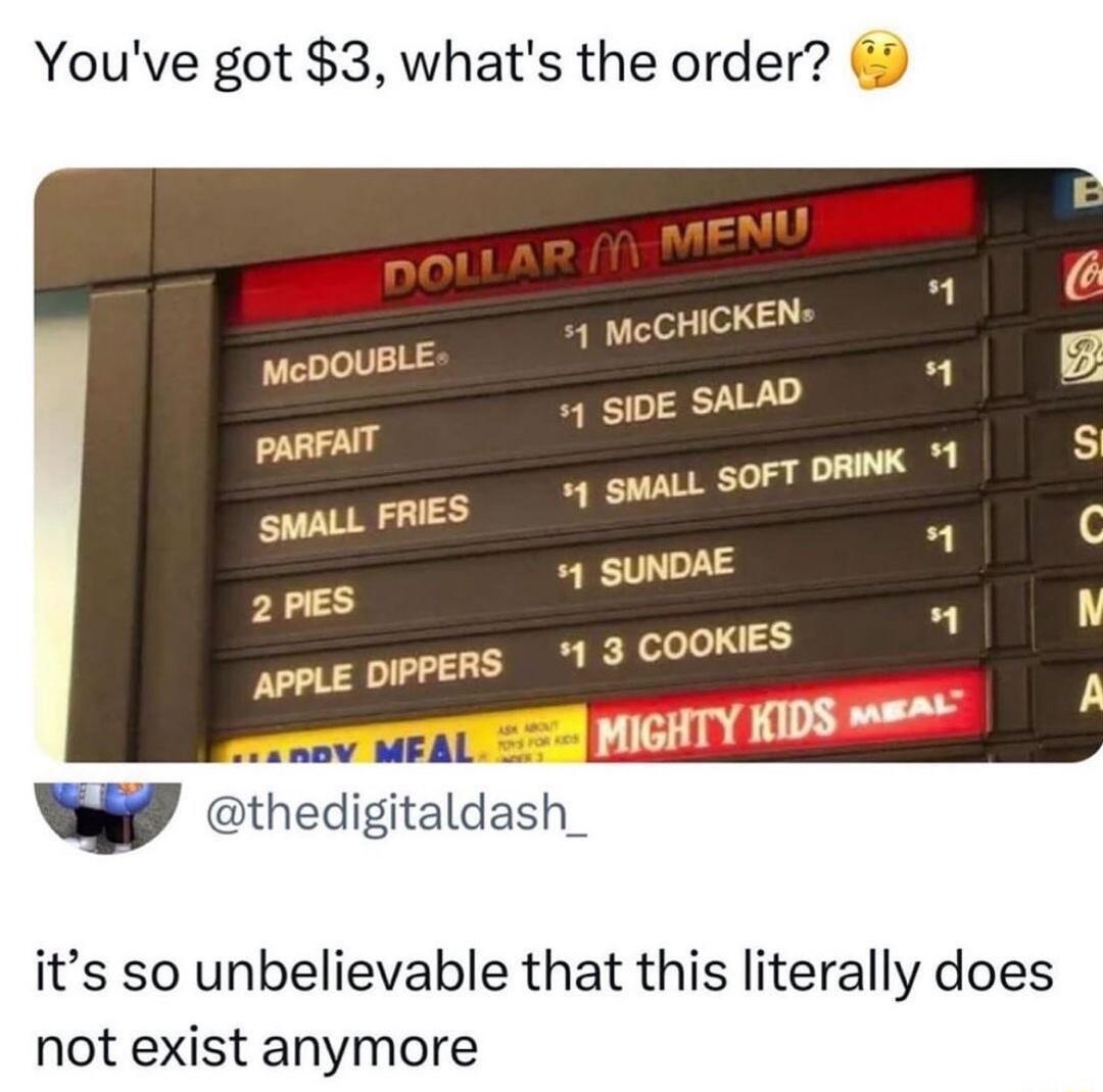 Youve got 3 whats the order L4 memgnamasn its so unbelievable that this literally does not exist anymore