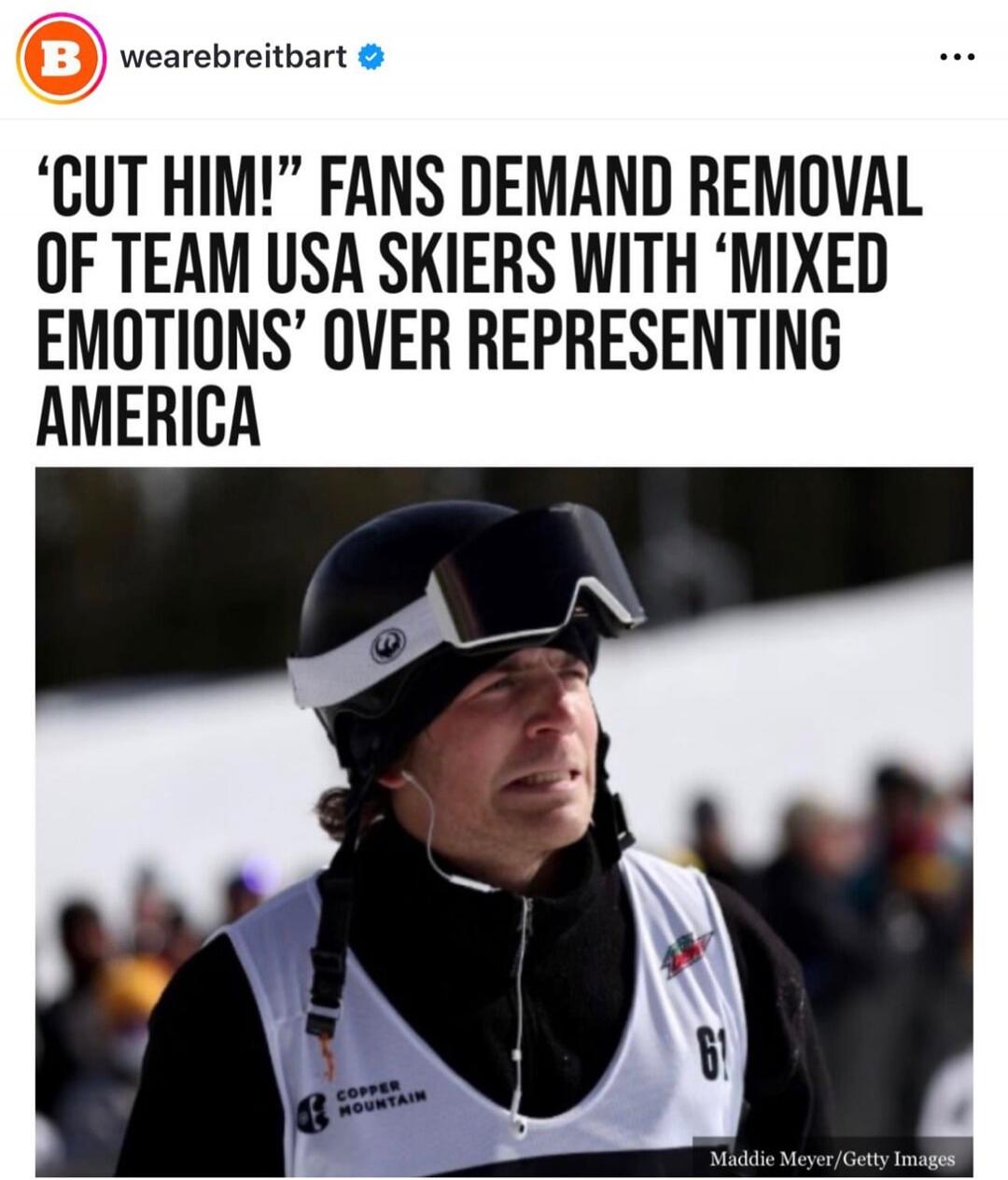 ‘CUT HIM!’ FANS DEMAND REMOVAL OF TEAM USA SKIERS WITH ‘MIXED EMOTIONS’ OVER REPRESENTING AMERICA