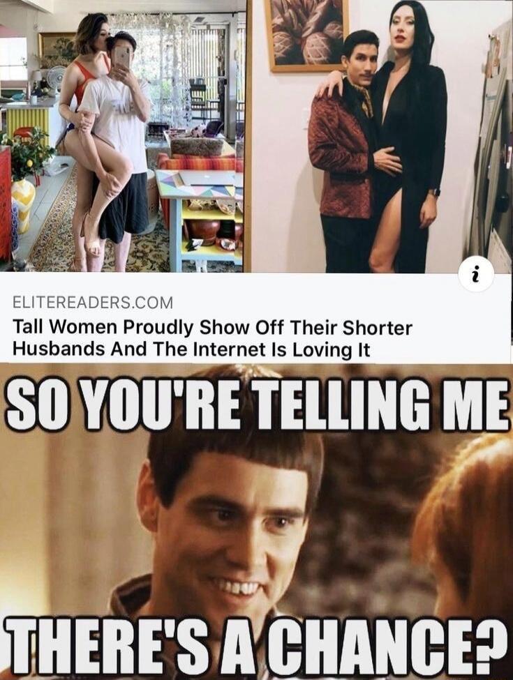 ELITEREADERS.COM Tall Women Proudly Show Off Their Shorter Husbands And The Internet Is Loving It SO YOU'RE TELLING ME THERE'S A CHANCE?
