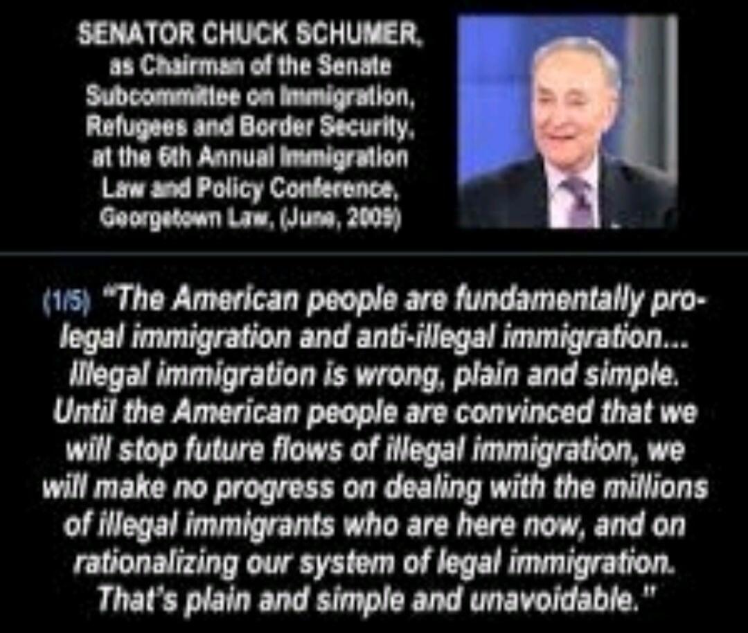 SENATOR CHUCK SCHUMER, as Chairman of the Senate Subcommittee on Immigration, Refugees and Border Security, at the 5th Annual Immigration Law and Policy Conference, Georgetown Law, (June, 2009)

