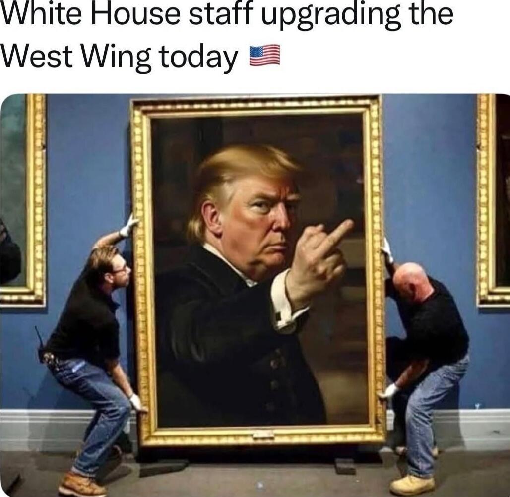 White House staff upgrading the West Wing today 🇺🇸
