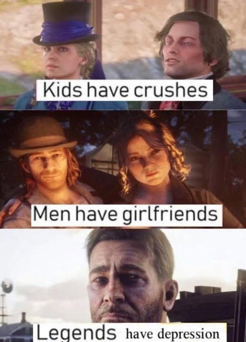 B cgends have depression