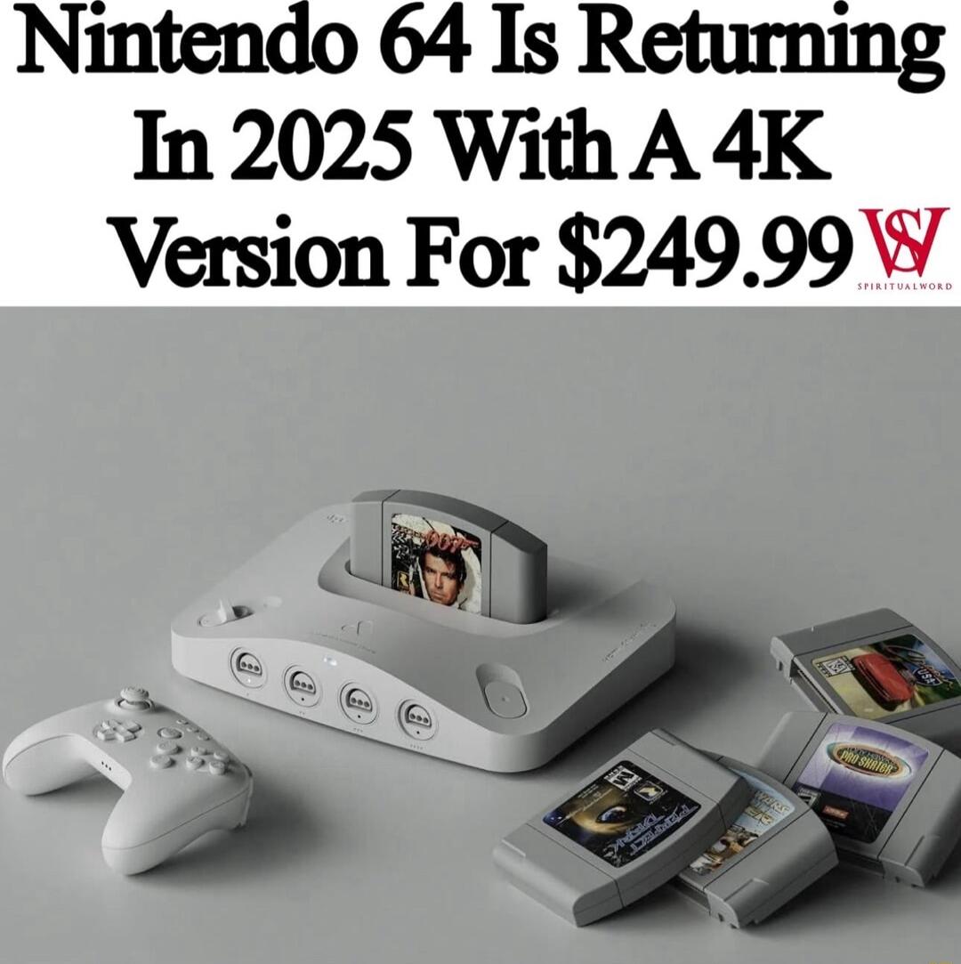 Nintendo 64 Is Returning In 2025 With A 4K Version For 24999 W