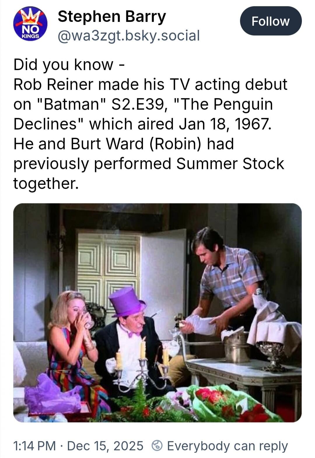 Did you know - Rob Reiner made his TV acting debut on 