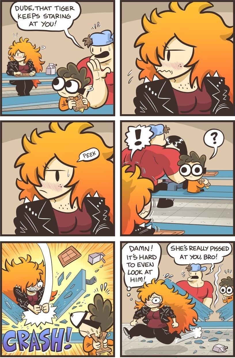 DUDE THAT TIGER KEEPS STARING HES REALLY PisbeD 175 HARD AT you BRO To EVEN i