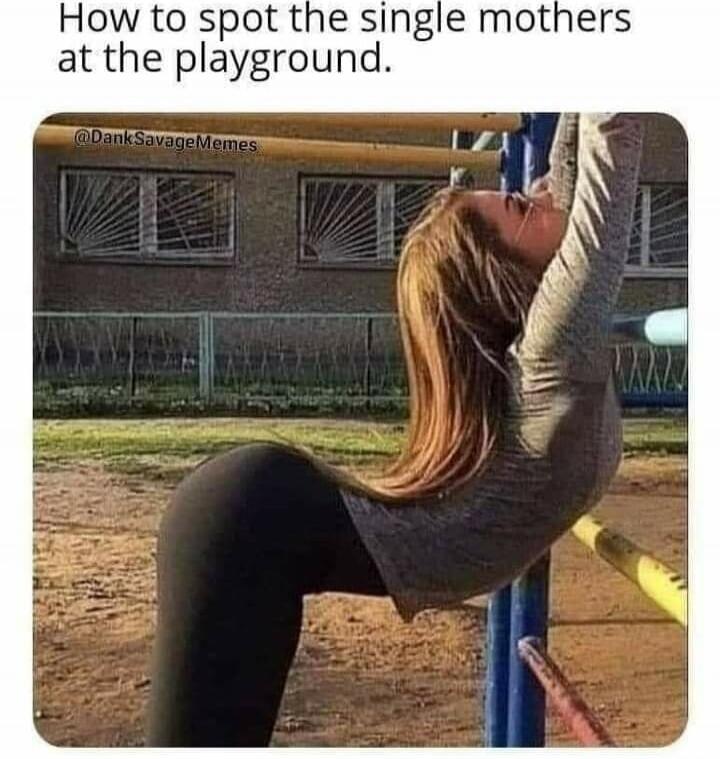 How to spot the single mothers at the playground.
