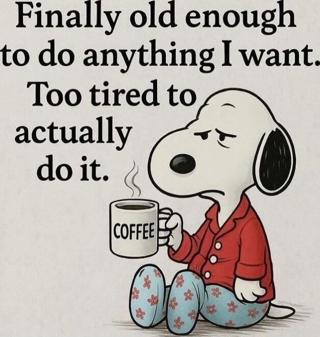 Finally old enough to do anything I want. Too tired to actually do it.