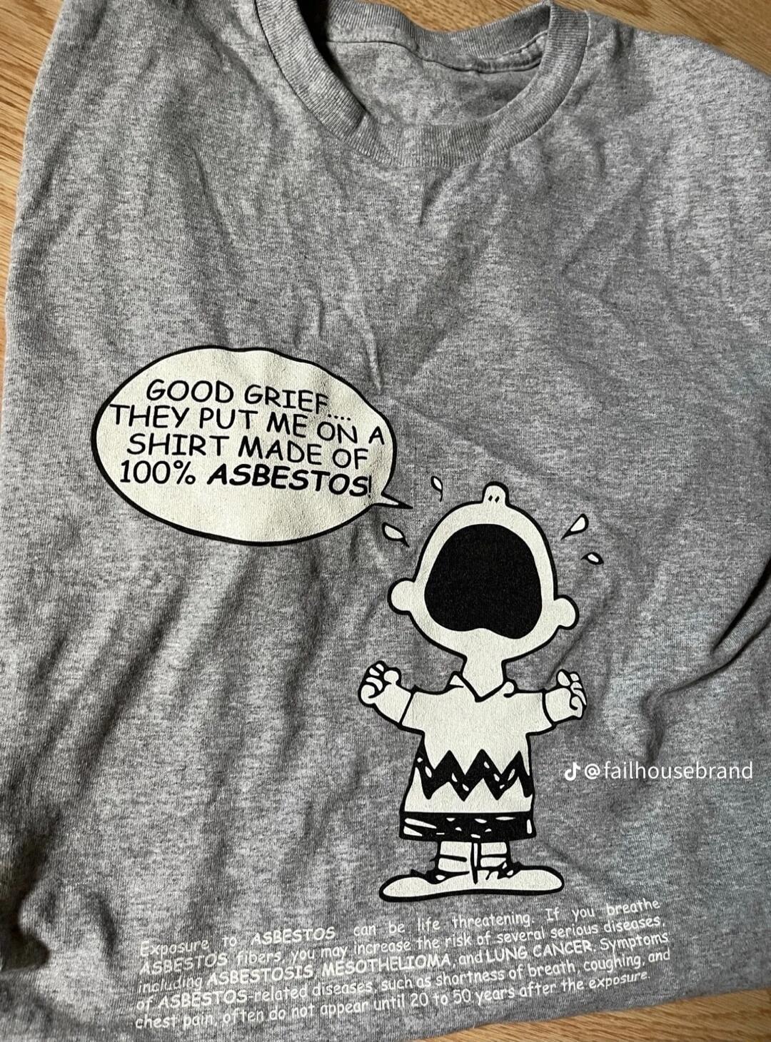 GOOD GRrE HEY PUT ME 6 2 SHIRT MABE OF 100 ASBESTOS