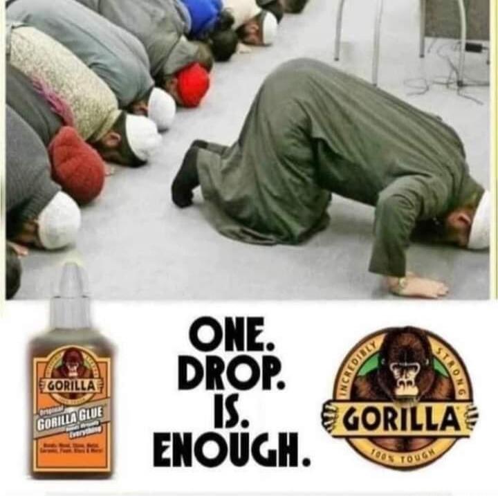 ONE. DROP. IS. ENOUGH. GORILLA ORIGINAL GORILLA GLUE INCREDIBLY STRONG 100% TOUGH