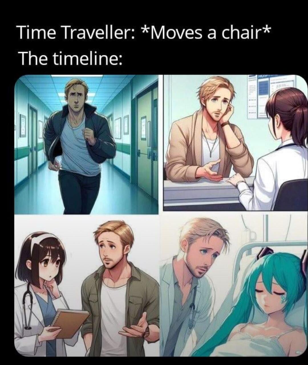 Time Traveller Moves a chair The timeline