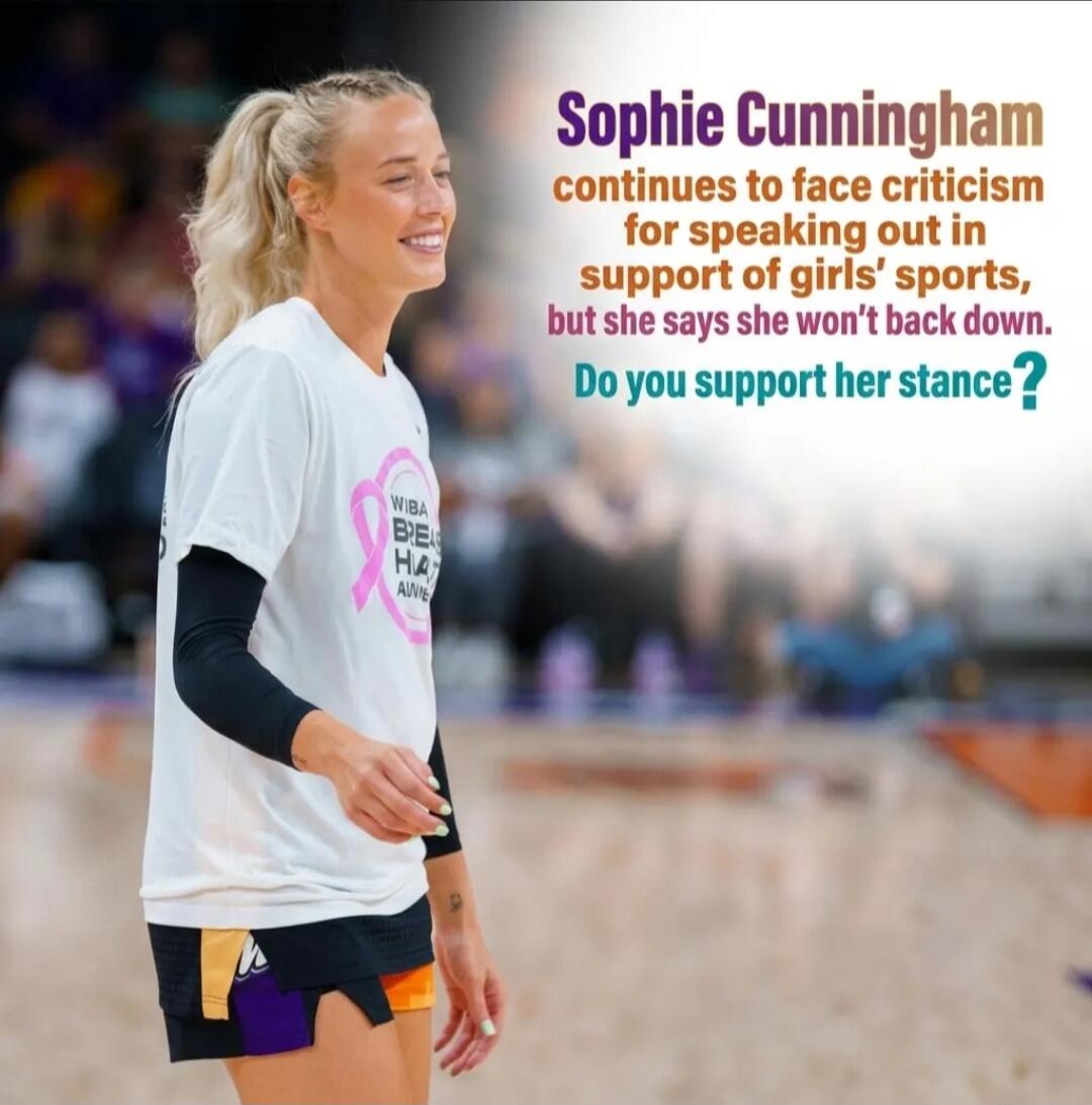 Sophie Cunningham continues to face criticism for speaking out in support of girls' sports, but she says she won't back down. Do you support her stance? WIBA BREAST HEALTH AWARENESS