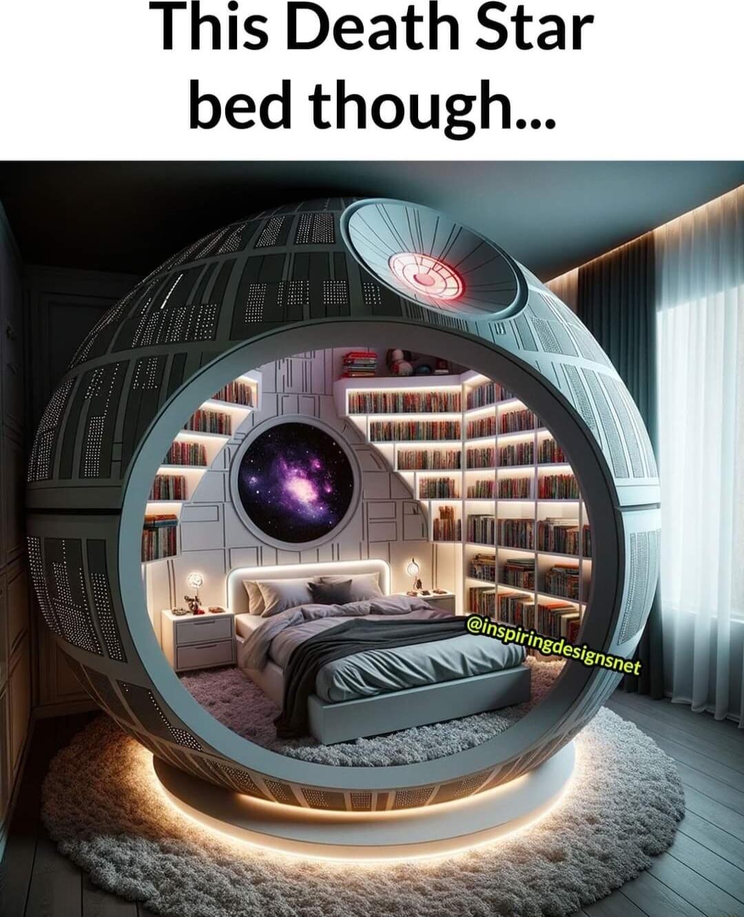 This Death Star bed though