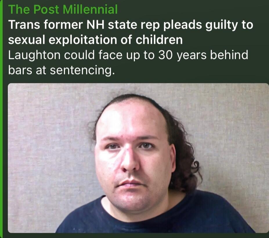 Trans former NH state rep pleads guilty to sexual exploitation of children
Laughton could face up to 30 years behind bars at sentencing.