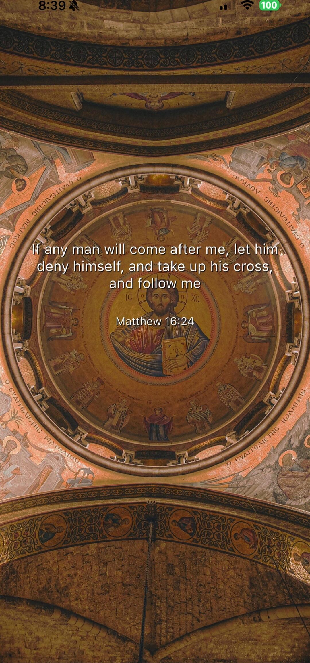 If any man will come after me, let him deny himself, and take up his cross, and follow me
Matthew 16:24