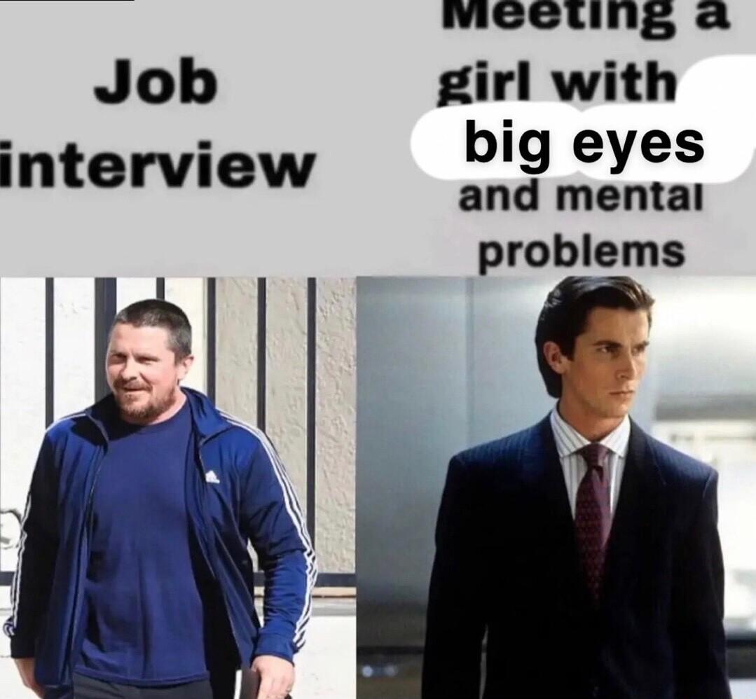 meeling a Job girl with big eyes interview g problems