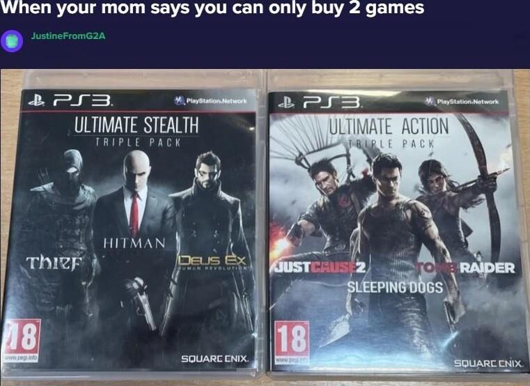 when your mom says you can only buy games 2 Prs ULTIMATE STATH e L TMAN hlEFl