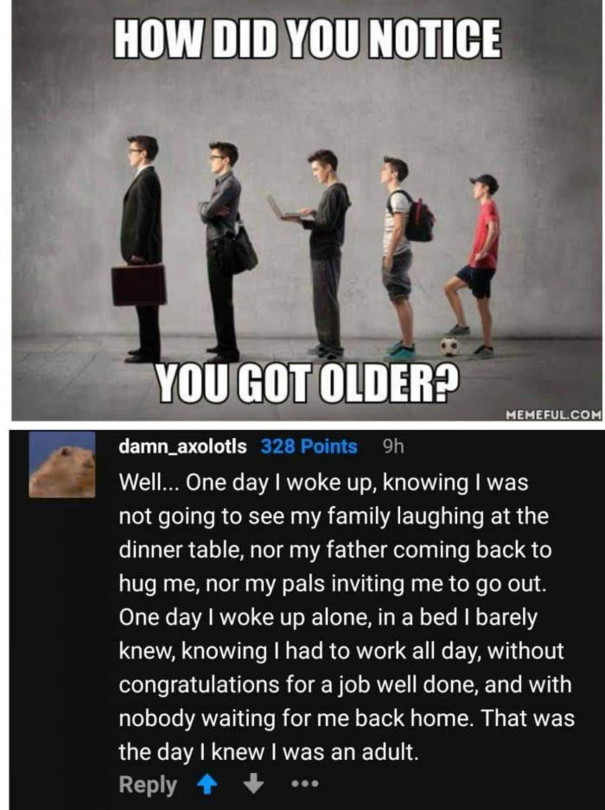 Well One day woke up knowing was not going to see my family laughing at the dinner table nor my father coming back to hug me nor my pals inviting me to go out One day woke up alone in a bed barely LA S TolW o To W g FTo I CoRVYTo 1 e EE VAR g Lol U oToaTe Y UVETio1 R ol g W o o RVYZ1 e o1y TRETaTe RV g gleleTels AVENaTo R o CR o ETo Qe I L ETAVEES GEKEVARGEARVEERToR Te V Reply 4 e