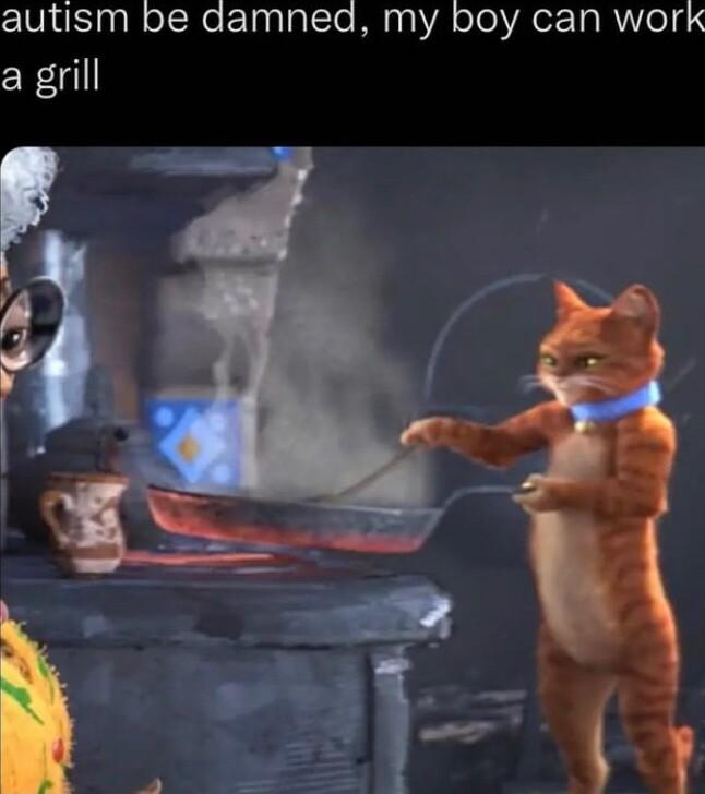 autism be damned my boy can Work a grill