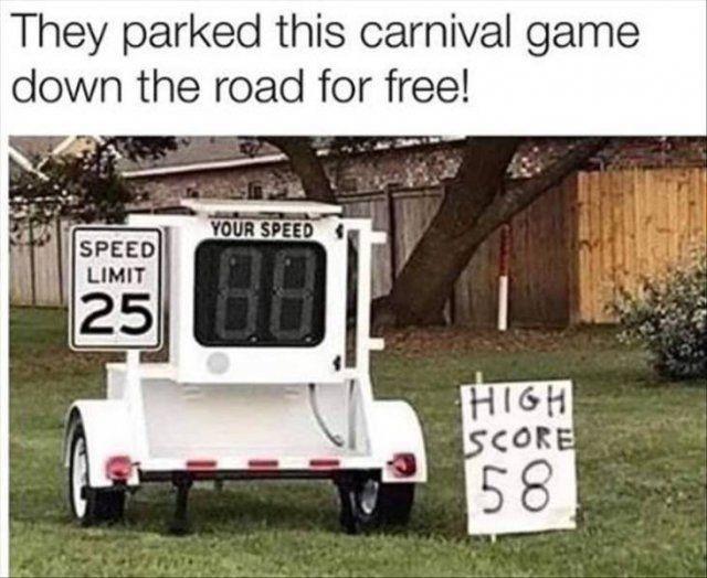 They parked this carnival game down the road for free