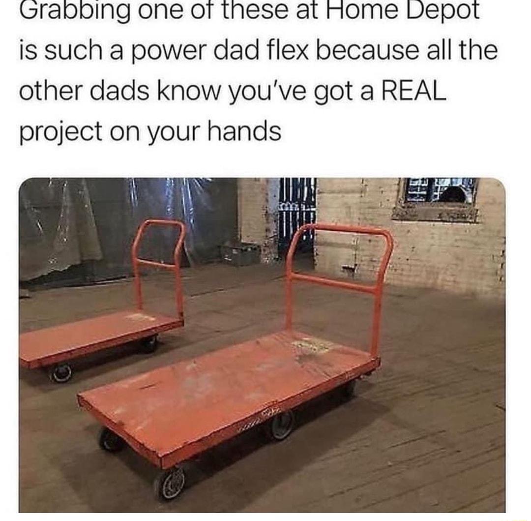 is such a power dad flex because all the other dads know youve got a REAL project on your hands