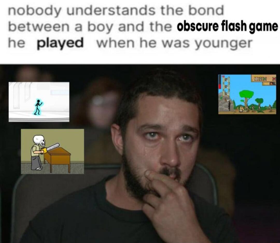 nobody understands the bond between a boy and the obscure flash game he played when he was younger